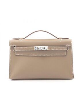 Hermes Handbag Pochette Kelly Mini Etoupe